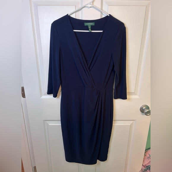 Ralph Lauren Deep Blue Long Sleeve Dress - Picture 1 of 4